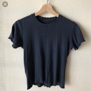 blue ruffle top brandy melville